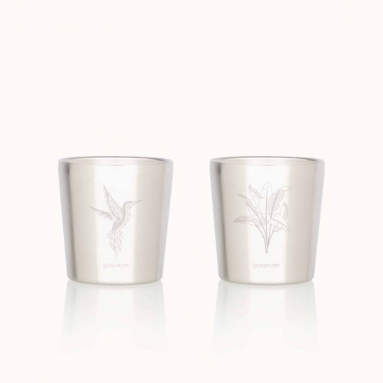 Gaspajoe - Ανοξείδωτα Φλιτζάνια Arty Banana/Hummingbird Σετ 2