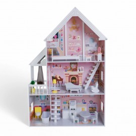 Gerardo's Toys - Ξύλινο Κουκλόσπιτο Με LED Liselle