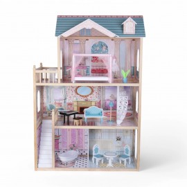 Gerardo's Toys - Ξύλινο Κουκλόσπιτο Με LED Emily