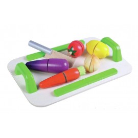Gerardo's Toys - Ξύλινος Δίσκος Λαχανικών Με Μαχαίρι Κοπής