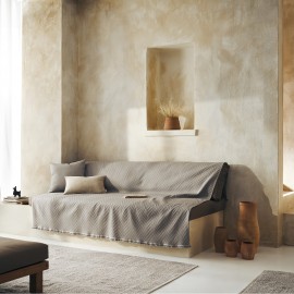 Gofis Home - Ριχτάρι Τετραθέσιου 180x350cm Ori Rock Grey 401/15