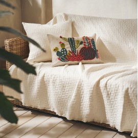 Gofis Home - Ριχτάρι Πολυθρόνας 180x180cm Eliena Ivory 402/05