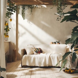 Gofis Home - Ριχτάρι Πολυθρόνας 180x180cm Eliena Ivory 402/05