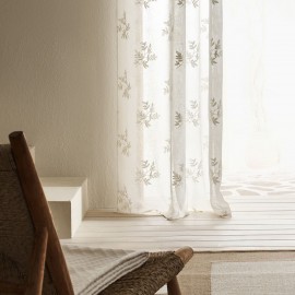 Gofis Home - Κουρτίνα Με Σιρίτι 140x295cm Leaf Beige SS24 532/06