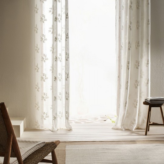 Gofis Home - Κουρτίνα Με Τρουκς 140x280cm Leaf Offwhite SS24 532/05