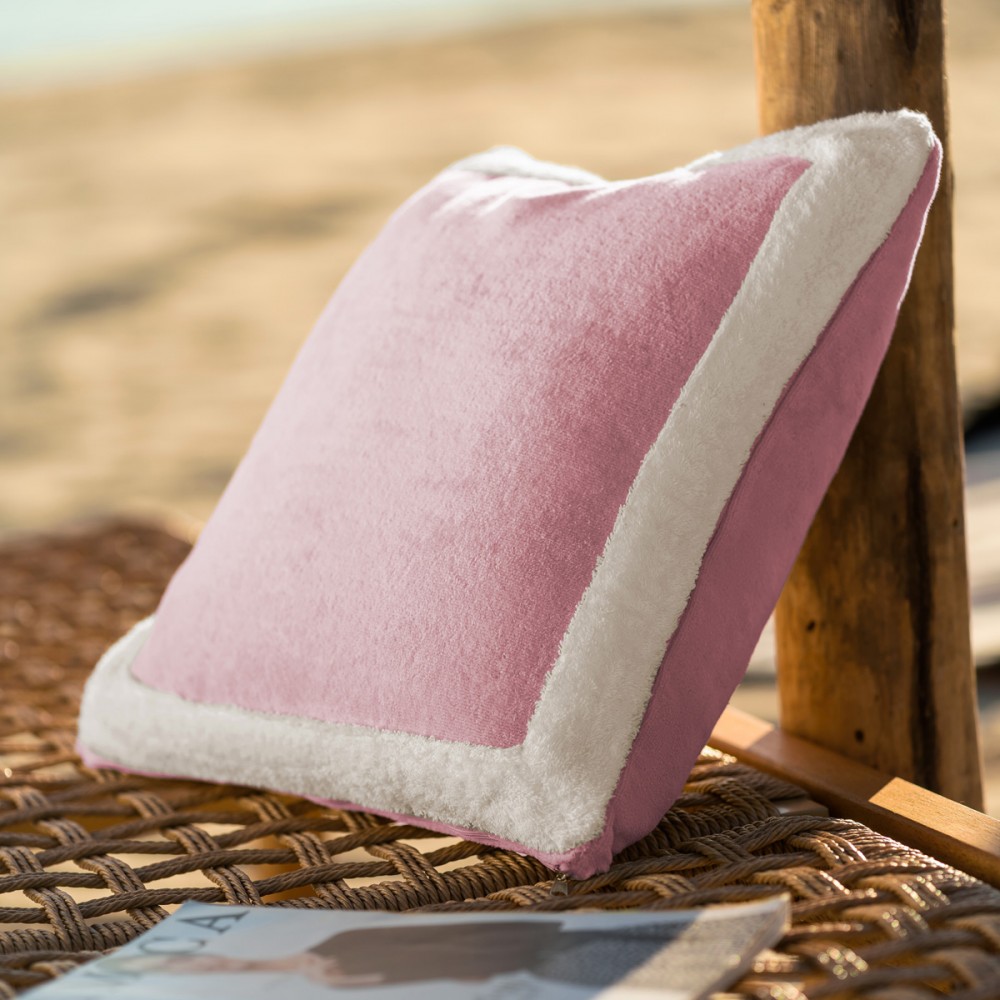 Gofis Home - Μαξιλαροθήκη 43x43cm Coral Sense Gum Pink /Vanilla 519/23