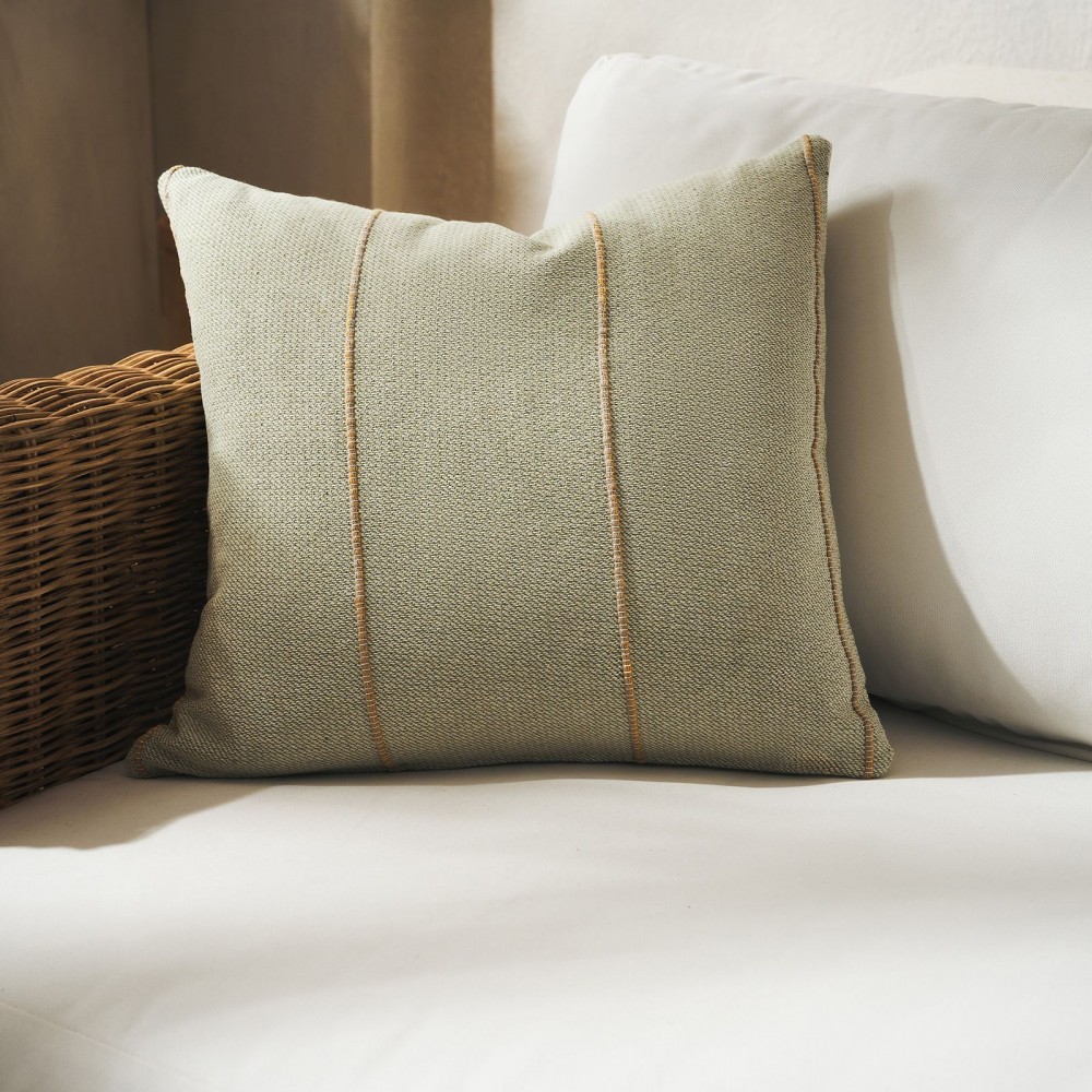 Gofis Home - Μαξιλαροθήκη 43x43cm Rabia Green Mustard 321/11