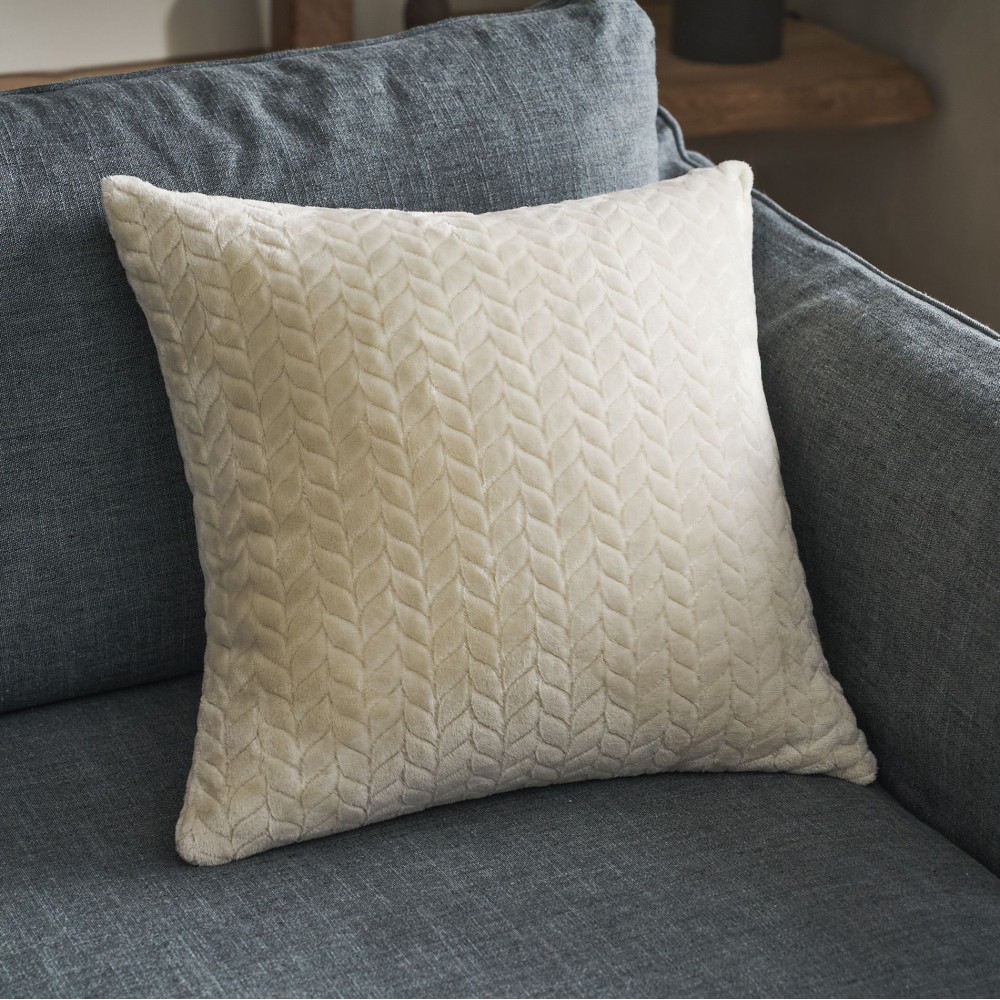 Gofis Home - Μαξιλαροθήκη 50x50cm Julien Cotton Beige 114/05