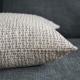 Gofis Home - Μαξιλαροθήκη 50x50cm Quina Beige/Black 238/14