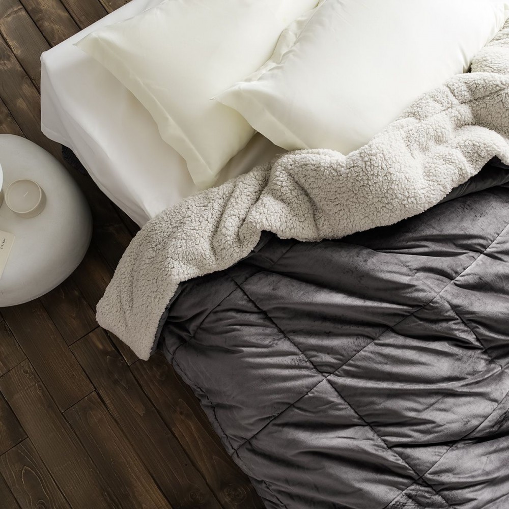 Gofis Home - Πάπλωμα-Κουβέρτα 170x220cm Teddy Mystic Grey 407/48