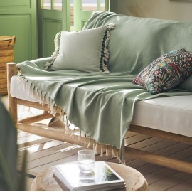 Gofis Home - Ριχτάρι Διακοσμητικό 180x180cm Kianga Bean Green 226/18