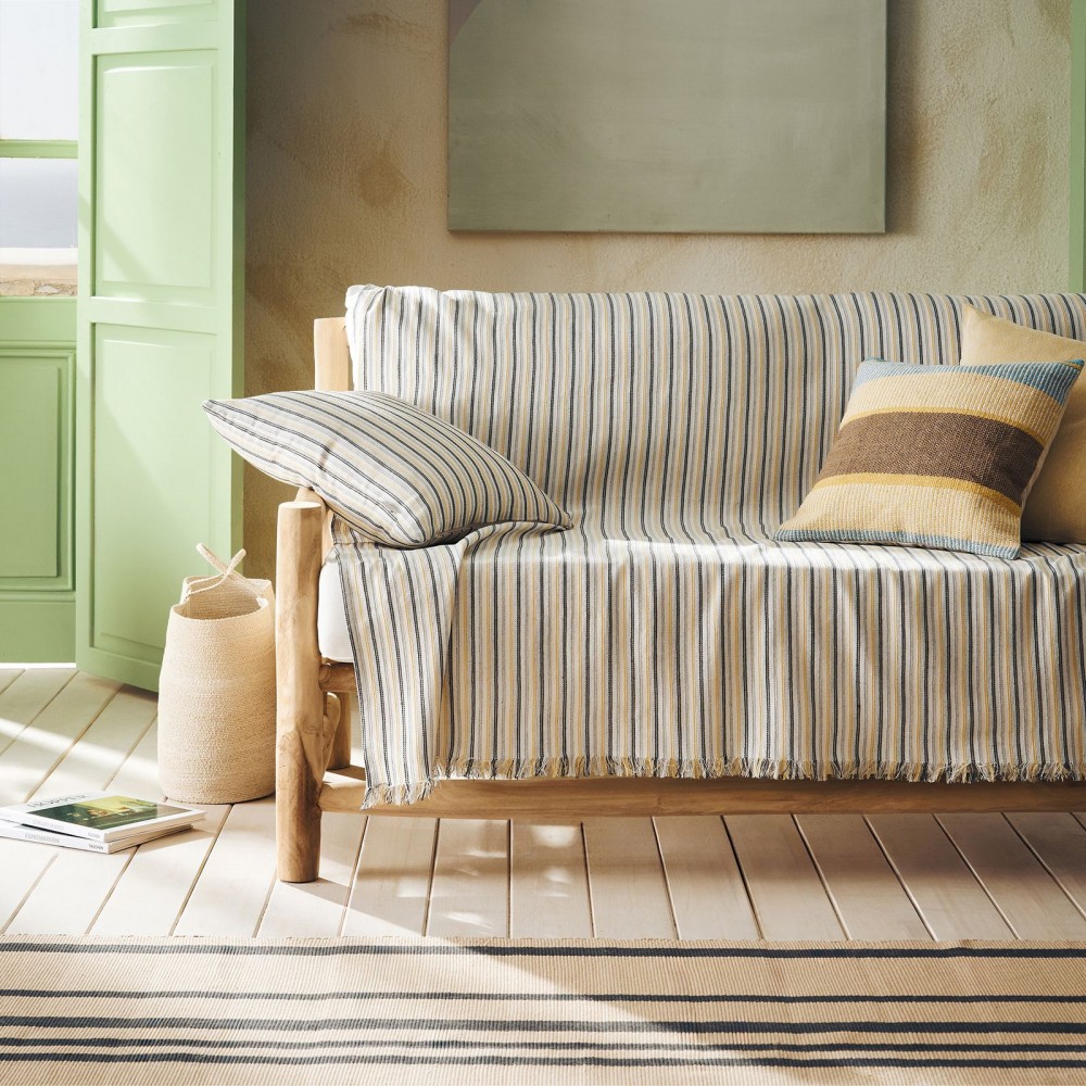 Gofis Home - Ριχτάρι Πολυθρόνας 180x180cm Clover Grey Yellow 334/01