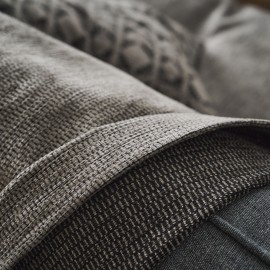 Gofis Home - Ριχτάρι Πολυθρόνας 180x180cm Indira Ash Beige/ Black 258/13