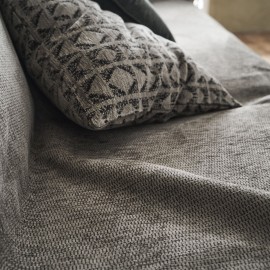 Gofis Home - Ριχτάρι Πολυθρόνας 180x180cm Indira Ash Beige/ Black 258/13