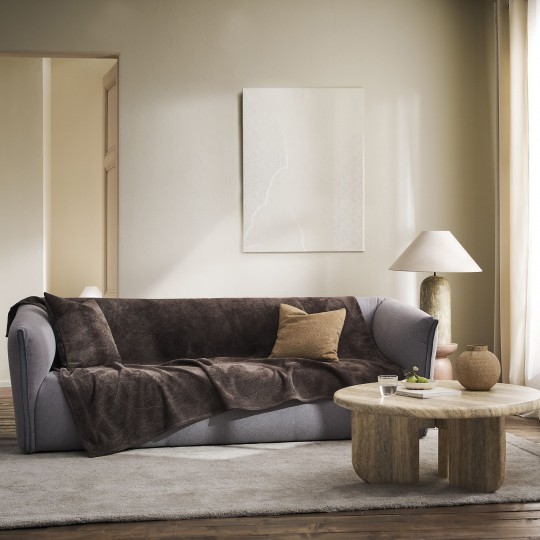 Gofis Home - Ριχτάρι Πολυθρόνας 180x180cm Nimbus Dark Chocolate 447/41
