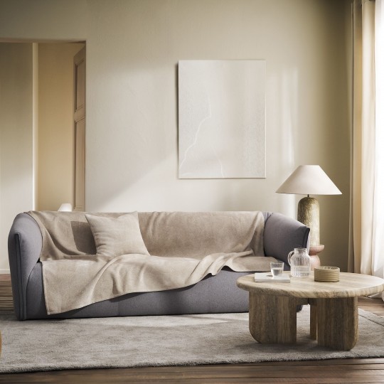 Gofis Home - Ριχτάρι Διθέσιου 180x250cm Nimbus Warm Beige 447/39