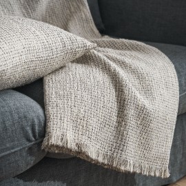 Gofis Home - Ριχτάρι Πολυθρόνας 180x180cm Quina Beige/Black 238/14