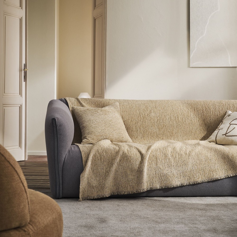 Gofis Home - Ριχτάρι Πολυθρόνας 180x180cm Yrsa Gold Grain 141/04