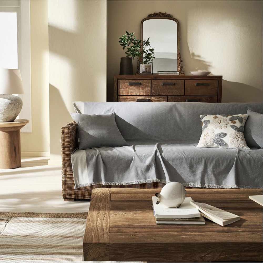 Gofis Home - Ριχτάρι Διπλής Όψης 170x350cm Rukia Sky Grey /Water Grey 269/15