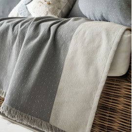 Gofis Home - Ριχτάρι Διπλής Όψης 170x350cm Rukia Sky Grey /Water Grey 269/15