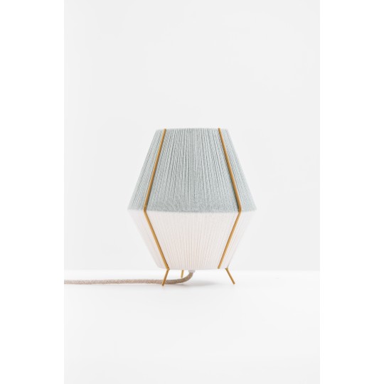 Hommetry - Χειροποίητο Επιτραπέζιο Φωτιστικό Mint Natural/Light Blue D20cm