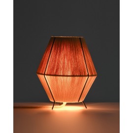 Hommetry - Χειροποίητο Επιτραπέζιο Φωτιστικό Mint Natural/Camel D20cm