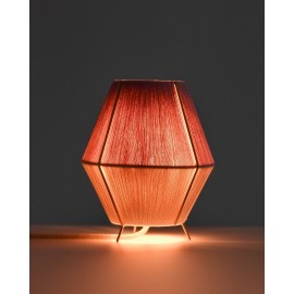 Hommetry - Χειροποίητο Επιτραπέζιο Φωτιστικό Mint Pink/Natural D20cm