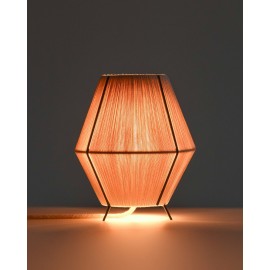 Hommetry - Χειροποίητο Επιτραπέζιο Φωτιστικό Mint Natural/Black D20cm