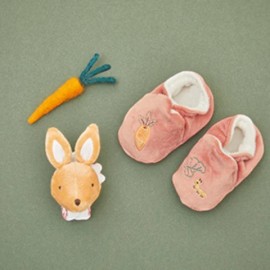 Petites Chansons - Σετ Δώρου Παντοφλάκια Και Βραχιολάκι Κουδουνίστρα Κουνελάκι