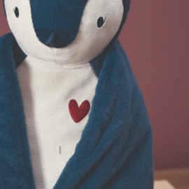 Complices - Λούτρινο Πιγκουινάκι Με Πανάκι Αγκαλιάς Μπλε