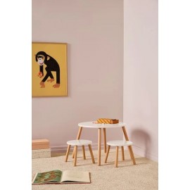 Kids Concept - Ξύλινο Σετ Τραπεζάκι White Kids Concept - Ξύλινο Σετ Τραπεζάκι White