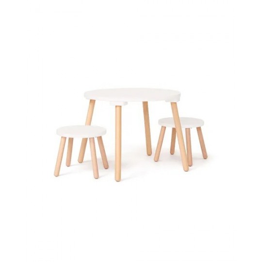 Kids Concept - Ξύλινο Σετ Τραπεζάκι White Kids Concept - Ξύλινο Σετ Τραπεζάκι White
