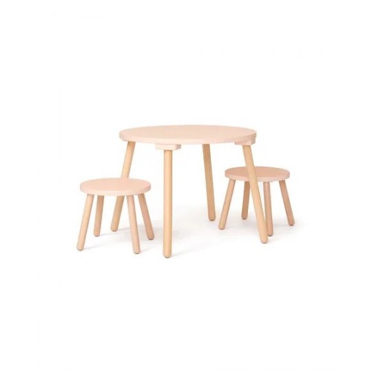 Kids Concept - Ξύλινο Σετ Τραπεζάκι Apricot