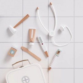 Kids Concept - Βαλιτσάκι Γιατρού Με Ξύλινα Όργανα Λευκό Kids Concept - Βαλιτσάκι Γιατρού Με Ξύλινα Όργανα Λευκό