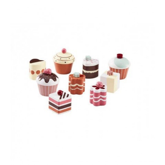Kids Concept - Σετ 9 Ξύλινα Κεκάκια