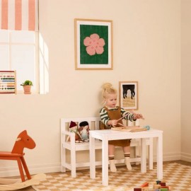 Kids Concept - Παιδικό Ξύλινο Σετ Καναπές Και Τραπεζάκι Κήπου White