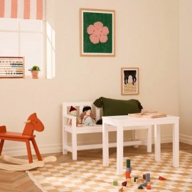 Kids Concept - Παιδικό Ξύλινο Σετ Καναπές Και Τραπεζάκι Κήπου White