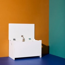 Kids Concept - Μπαούλο Αποθήκευσης Κομοδίνο Star Λευκό