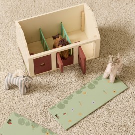 Kids Concept - Ξύλινος Στ΄άβλος Με 3 Αλογάκια Sam, Dotty, Vera