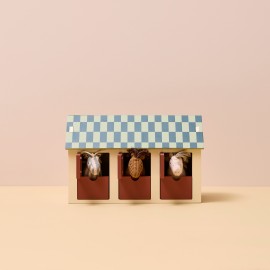 Kids Concept - Ξύλινος Στ΄άβλος Με 3 Αλογάκια Sam, Dotty, Vera