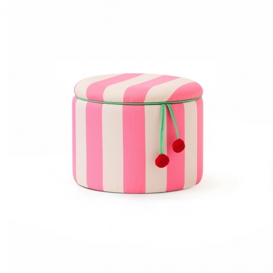 Kids Concept - Σκαμπό με Αποθηκευτικό Χώρο 40cm Pink Stripes
