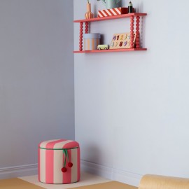 Kids Concept - Σκαμπό με Αποθηκευτικό Χώρο 40cm Pink Stripes
