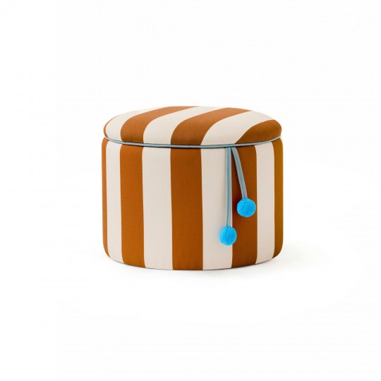 Kids Concept - Σκαμπό με Αποθηκευτικό Χώρο 40cm Brown Stripes