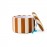 Kids Concept - Σκαμπό με Αποθηκευτικό Χώρο 40cm Brown Stripes