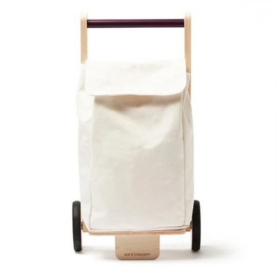 Kids Concept - Ξύλινo Συρόμενο Καρότσι Για Ψώνια Kid's Hub