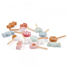 Kids Concept - Υφασμάτινο Σακουλάκι Με Ξύλινα Γλυφιτζούρια