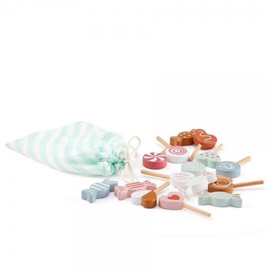 Kids Concept - Υφασμάτινο Σακουλάκι Με Ξύλινα Γλυφιτζούρια