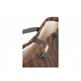 Nobodinoz - Καλάθι Αποθήκευσης Blue Brown Stripes