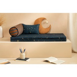 Nobodinoz - Μαξιλάρι Κυλινδρικό Blue Brown Stripes