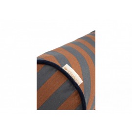 Nobodinoz - Μαξιλάρι Κυλινδρικό Blue Brown Stripes